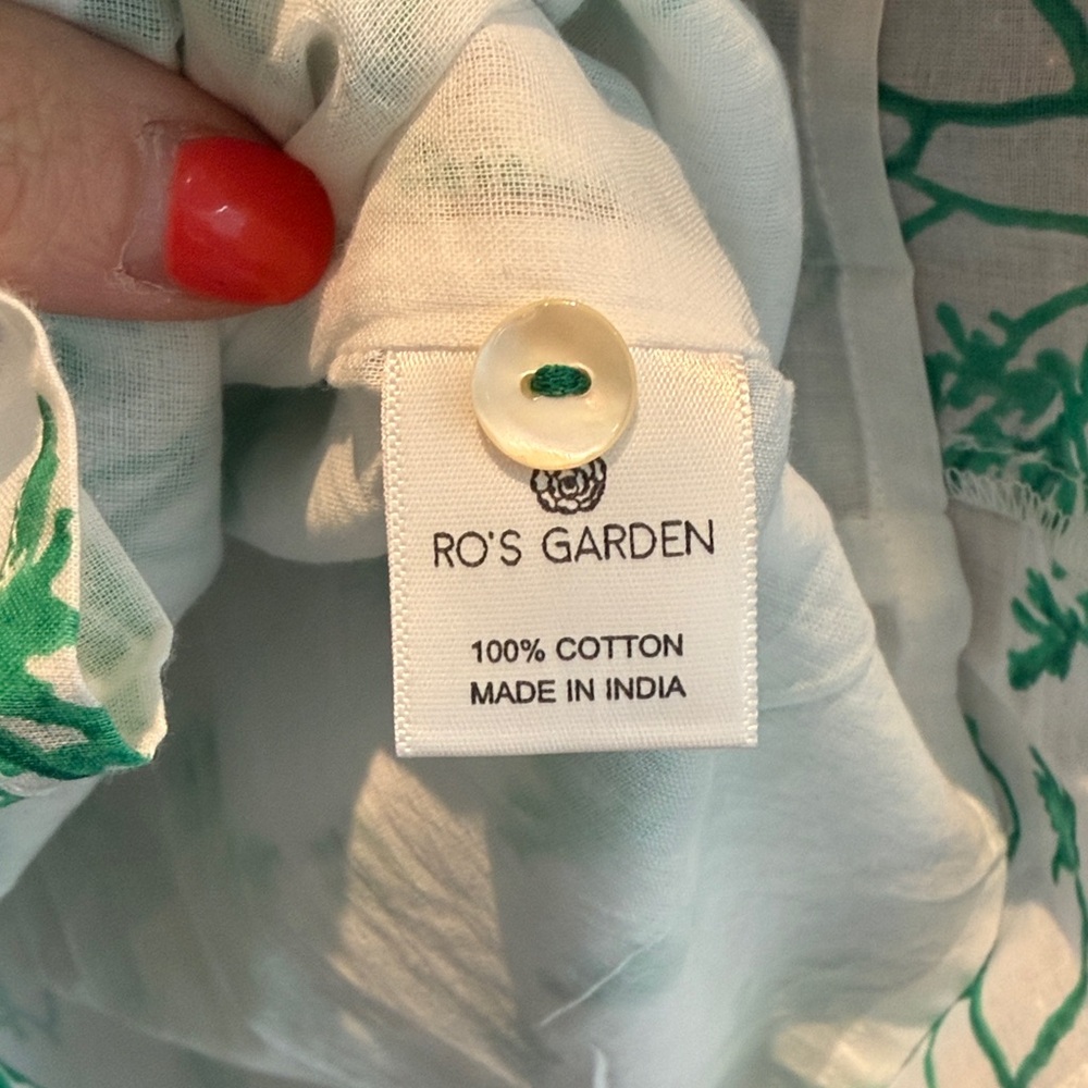 Lush Green Botanical Mini Dress - Picture 5 of 5